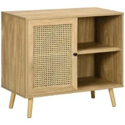 Credenza in rattan intrecciato effetto legno - dim. 80L x 39l x 70H cm