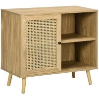 Credenza in rattan intrecciato effetto legno - dim. 80L x 39l x 70H cm