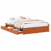Letto matrimoniale | Letto per adulti | Struttura del letto con cassetto Marrone cerato 150 x 200 cm