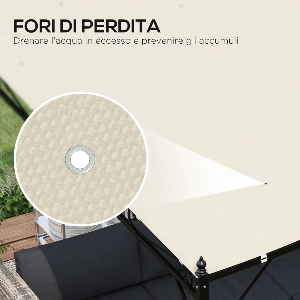 Telo Pergola da Giardino ¨C zephmum ¨C Beige, Poliestere, 297x243 cm