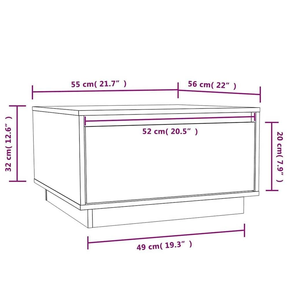 Solid Pine Wood Coffee Table With Drawer Storage, Floating Leg Design Sturdy Durable, Living Room Organizer Easy To Clean