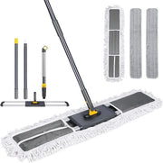 Aspirapolvere per ufficio e garage con manico telescopico e panno in cotone da 80 cm per pulizia e rimozione del polvere con 2 pad in microfibra