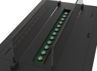 Camino a Vapore Elettrico da Incasso 70x48,5x33 cm Invapo Insert con Ricarica Automatica e LED RGB Nero