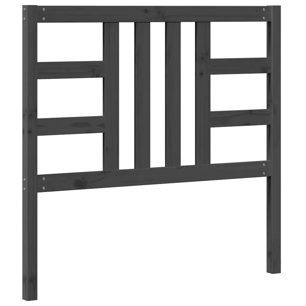Testiera | Testata per Letto Grigia 106x4x100 cm Legno Massello di Pino