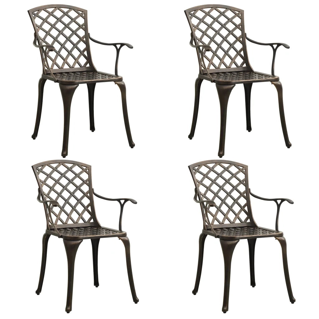 Set da Bistrot 5 pz in Alluminio Pressofuso Bronzo cod mxl 43273