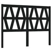 Testiera | Testata per Letto Nera 126x4x100 cm in Legno Massello di Pino