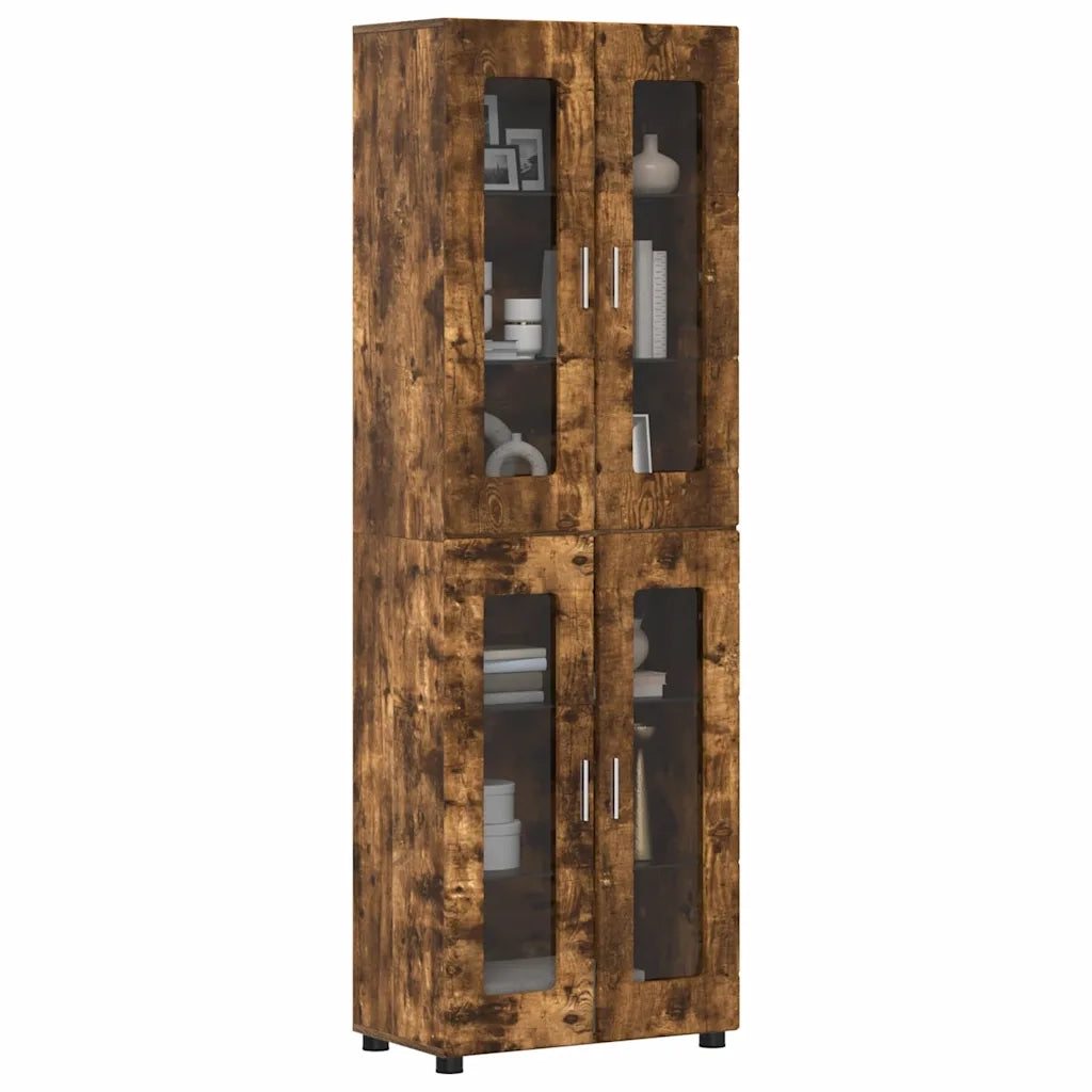 Credenza FLORIN Rovere fumé 60 x 35 x 182 cm Legno multistrato 3397909