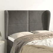 Testiera ad Orecchio-Testata con Orecchie GrigioScuro 147x23x118/128cm in Velluto 303807