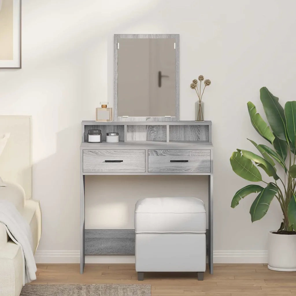 Tavolo da Trucco con cassetto Grigio Sonoma 79 x 41 x 140 cm 865141