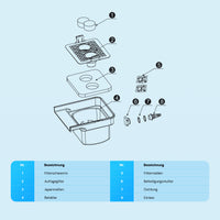 CWF-400 Cascata laghetto con sistema filtrante integrato, 14000 l/h, vasca con larghezza di uscita 400 mm, per giochi d'acqua da giardino