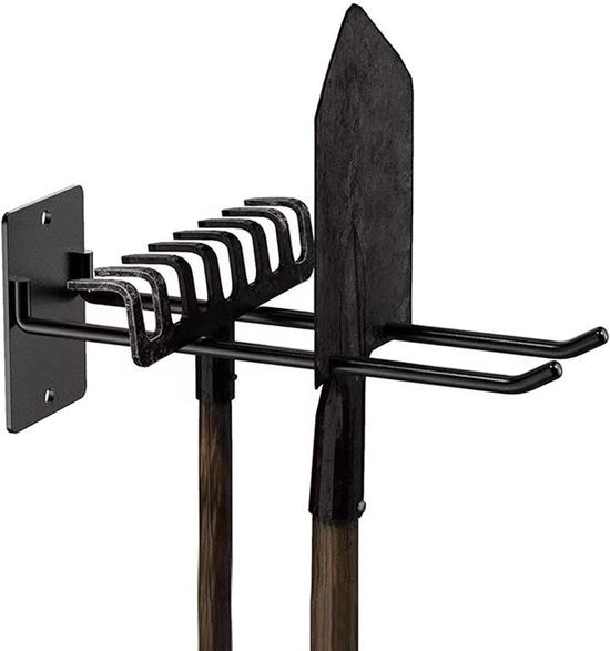 Organizzatore di attrezzi - Cassa di stoccaggio appesa - Massimizzare lo spazio di giardino - Materiale di acciaio compresso - 25x10x7 cm - Nero