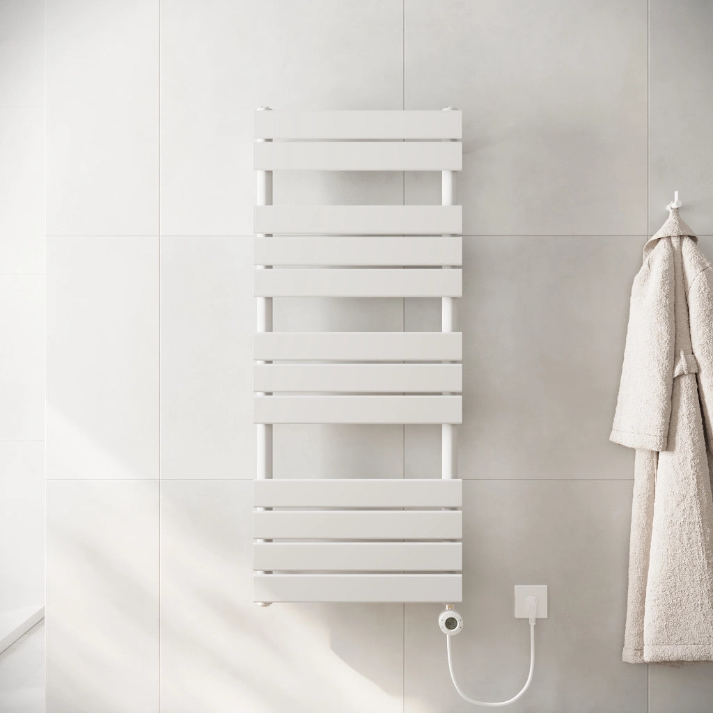 Termoarredo elettrico 1200x500 bianco opaco interasse 450 | Andromeda