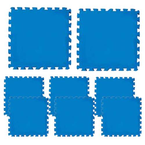 Tappeto Sottopiscina in Polietilene 50x50cm Componibile 8 Pezzi Bestway Blu