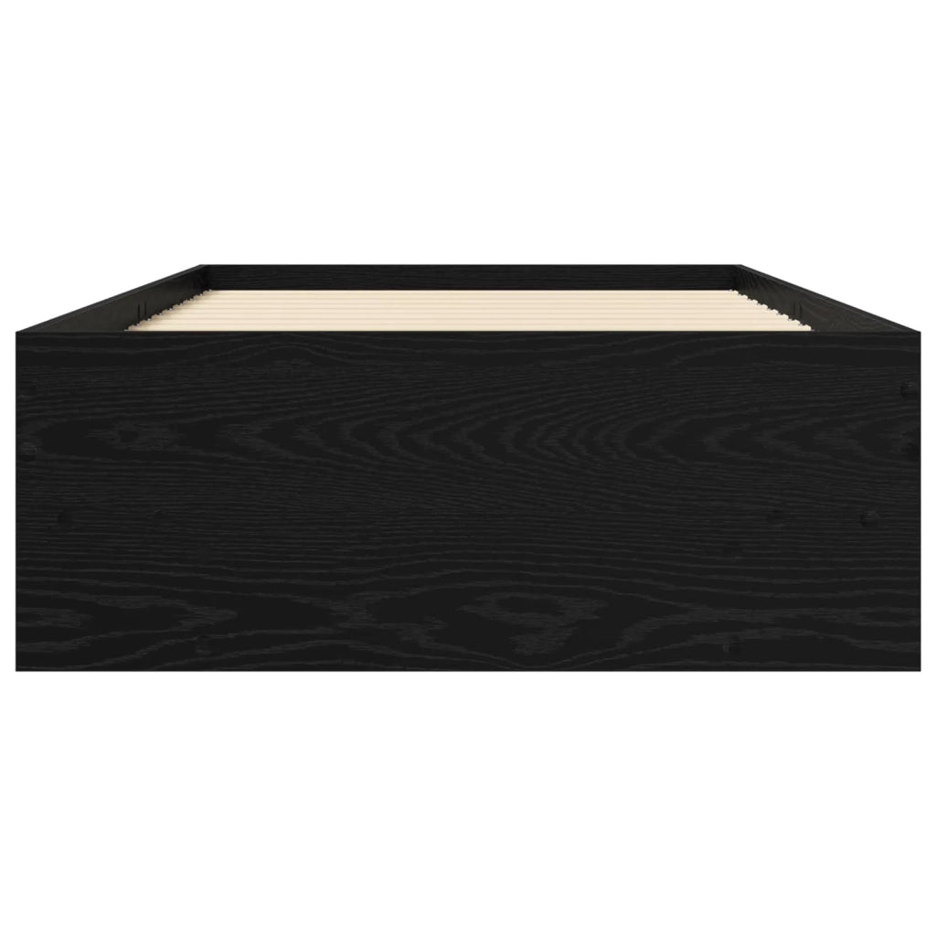 Struttura del letto con lo scaffale Rovere Nero 80 x 200 cm 3429675