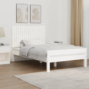 Testiera da Parete Bianca 108x3x60 cm in Legno Massello di Pino cod mxl 52744