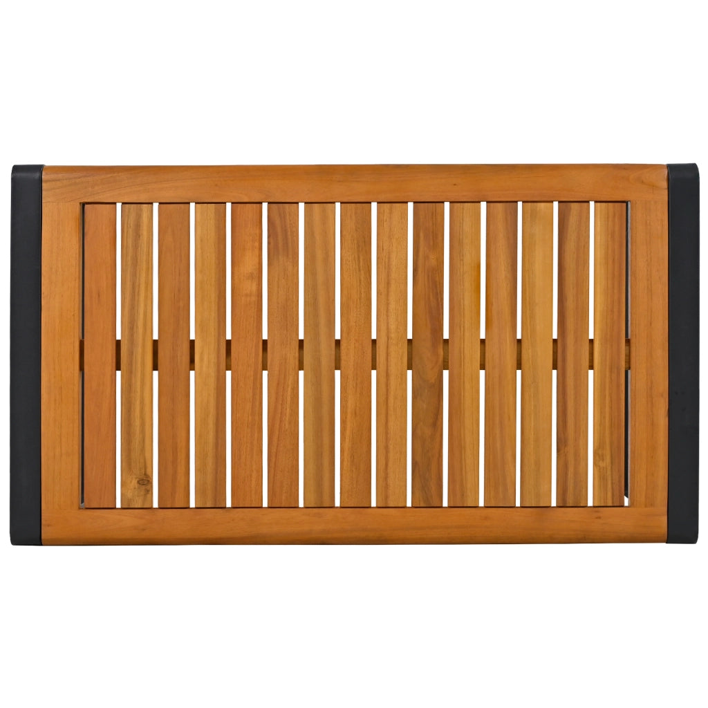 Set Salotto da Giardino 8 Pezzi con Tavolo, Divani e Sedie ¨C MINIMAL ¨C Polyrattan, Grigio, Braccioli in Legno