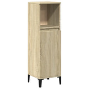Armadietto da Bagno | Armadio da bagno Rovere Sonoma 30x30x100cm Legno Multistrato
