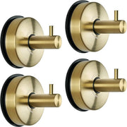Set di 4 ganci da parete in acciaio inossidabile adesivi senza forare per bagno e cucina oro