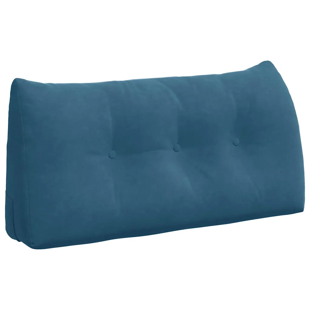 Cuscino per Schiena Blu 100 x 24 x 50 cm Velluto