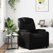Divano Sedia-Poltrona reclinabile in Similpelle Nera 611155