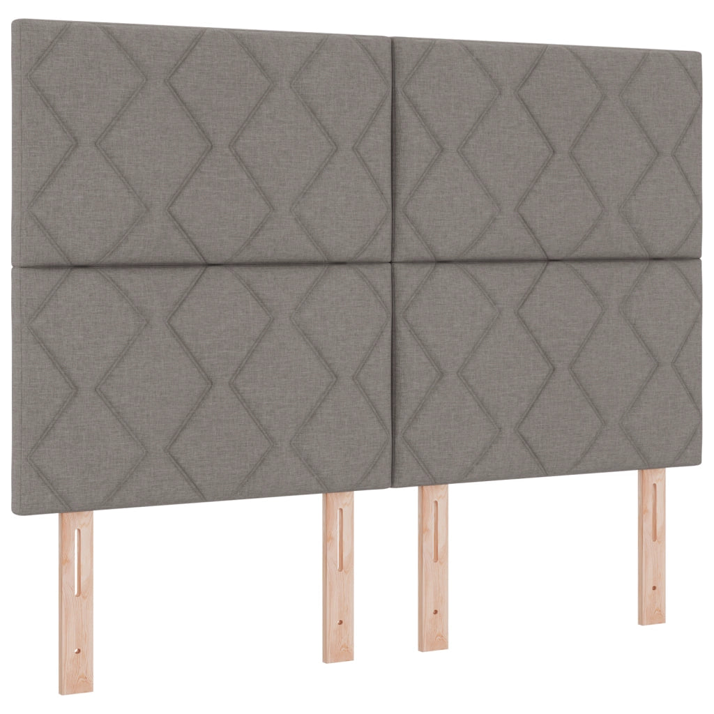 Letto Box Spring con Materasso & LED Talpa 160x200 cm Tessuto