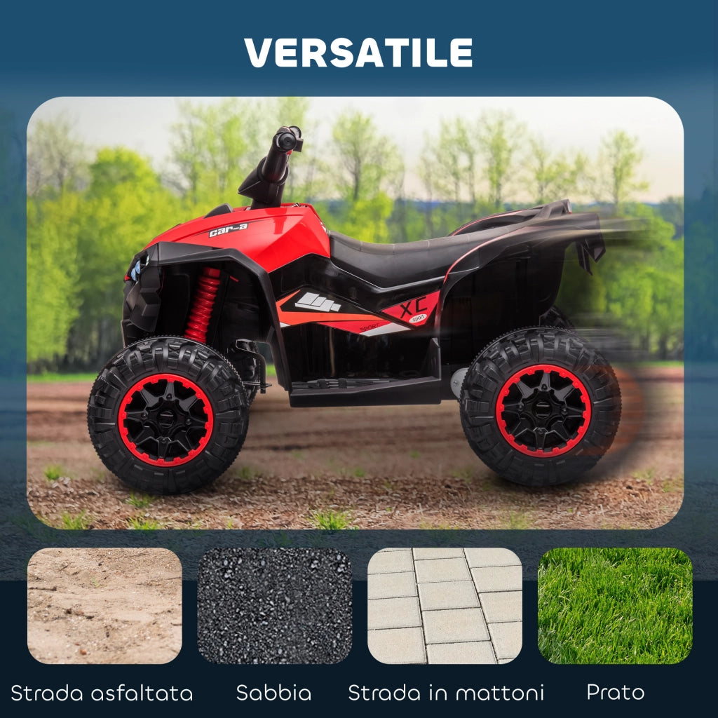 Quad Elettrico Bambini ¨C Zephmum ¨C Rosso con Fari LED