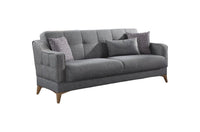 Argia, Divano Letto 3 Posti Contenitore, 82x207 cm Nero