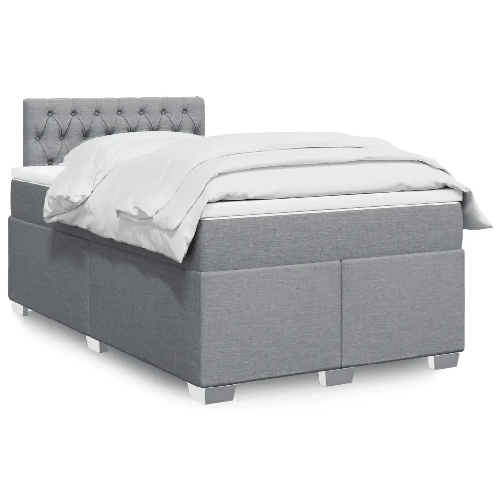 Giroletto a Molle con Materasso Grigio Chiaro 120x200cm Tessuto 3288162