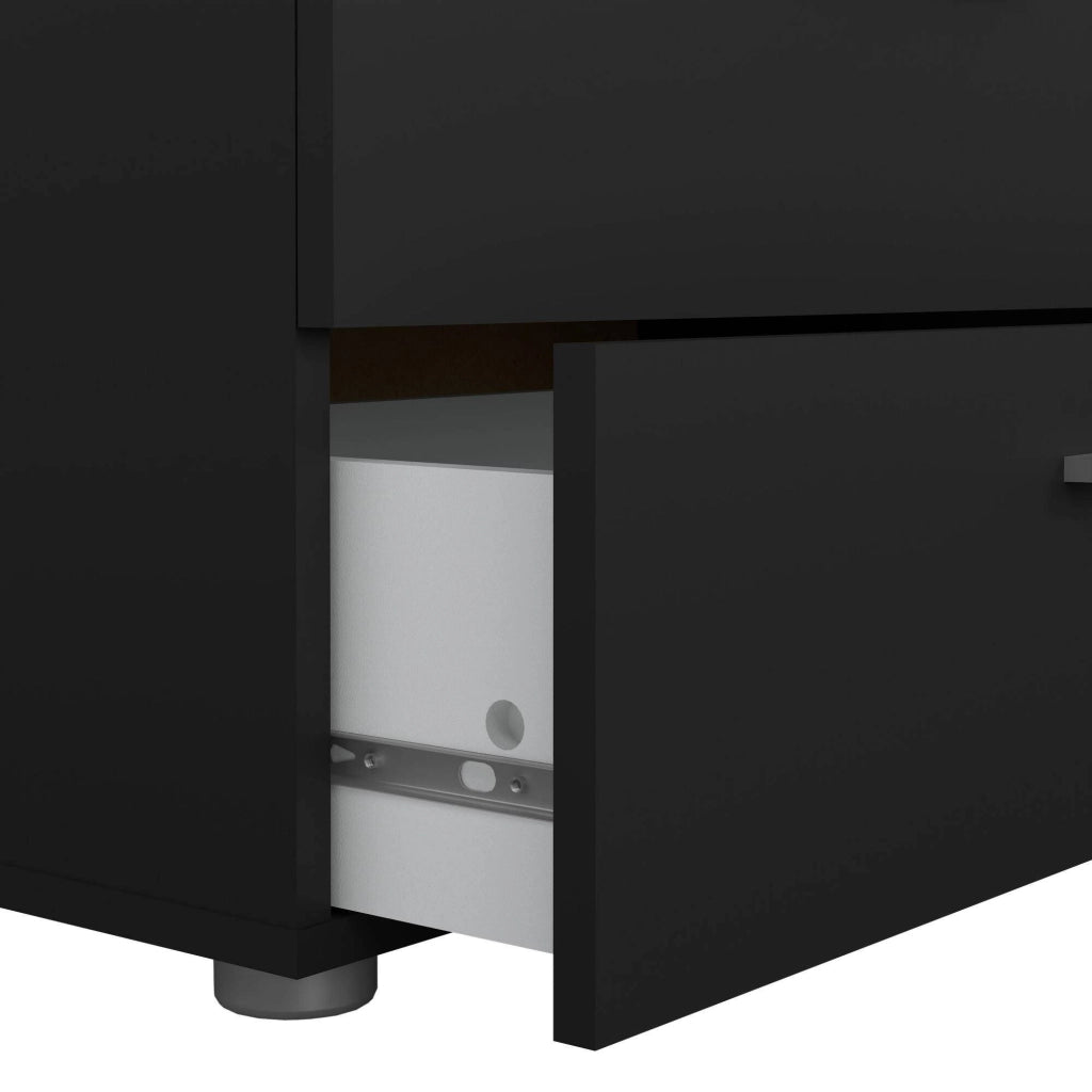 Cassettiera Asam, Settimino multiuso, Comò camera da letto, Mobile con cassetti, 70x40 h82 cm, Nero