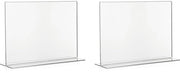 Tavolo di esposizione T in formato tondo/Tavolo di esposizione T in formato rettangolare/Acrilico di esposizione T, formato DIN A4 (29,7 × 21 cm), trasparente realizzato con PLEXIGLAS originale (confezione da 2)