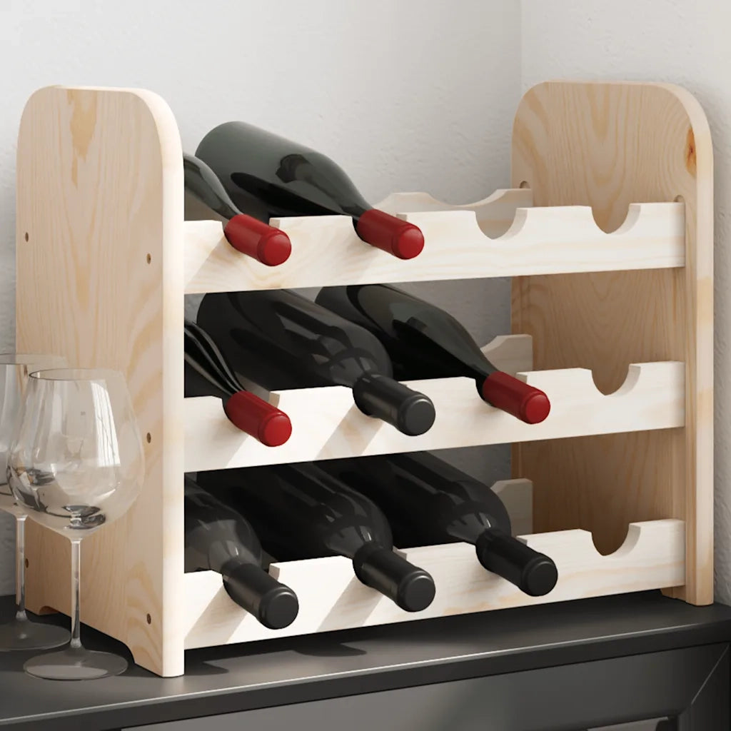 Portavini 43x25x37 cm in Legno Massello di Pino CFW3530688