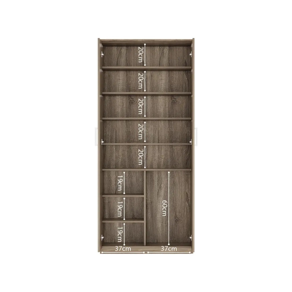 Mobile per scarpe XL TOM – 2 porte – Rovere chiaro