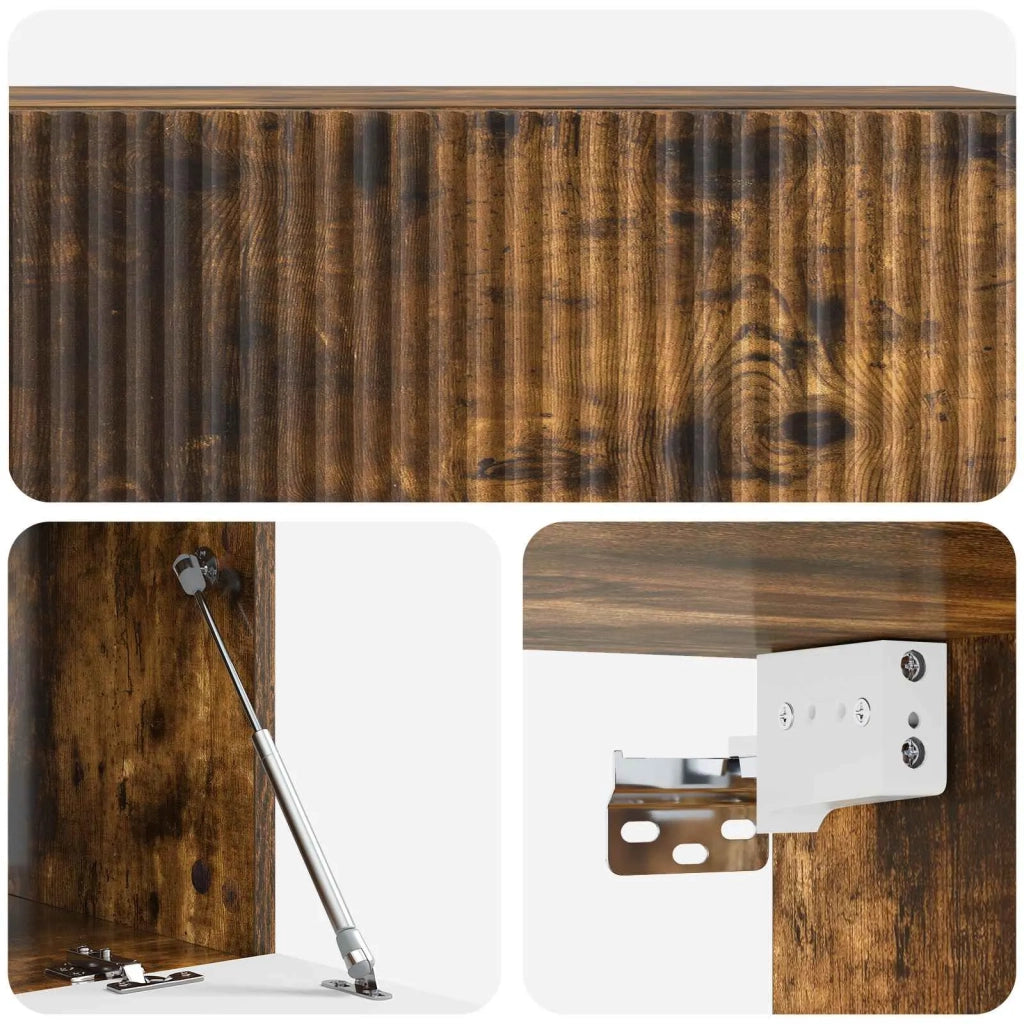 Mobile Porta TV da Muro Rovere Fumo 98 x 41 x 30 cm