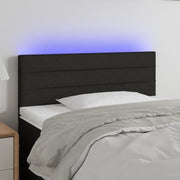 Testiera a LED-Testata con LED Nera 80x5x78/88 cm in Tessuto 893813
