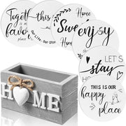 Sostegni in legno a forma di cuore, 6-pack, sostegni per tavolo con supporto, divertenti per famiglia e amici, protezione per tavolo salotto, 10 cm (grigio, bianco)