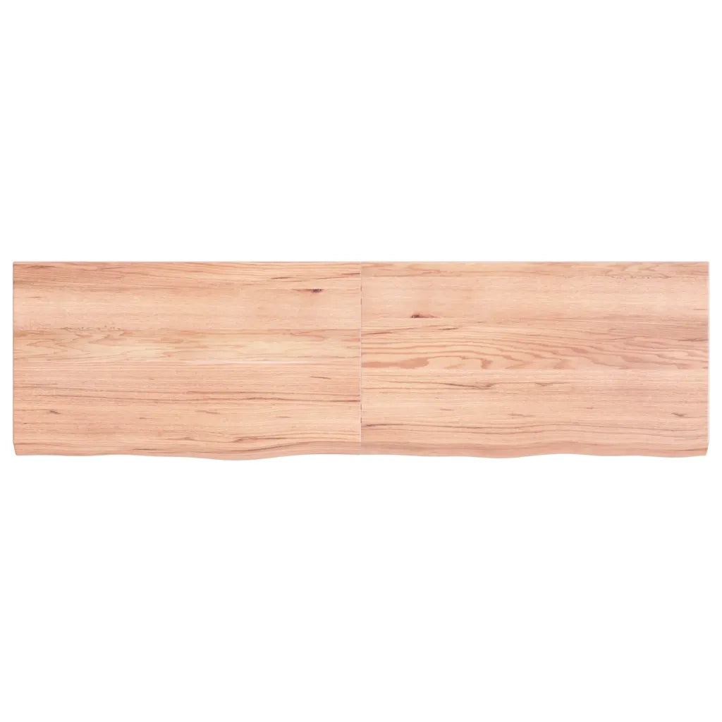 Piano Bagno Marrone 140x40x(2-4) cm Legno Massello Trattato 3156147