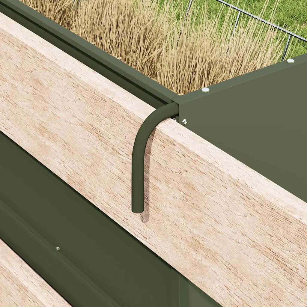 Mangiatore Appeso per Fieno Verde oliva 61 x 33 x 66 cm CFW2644686