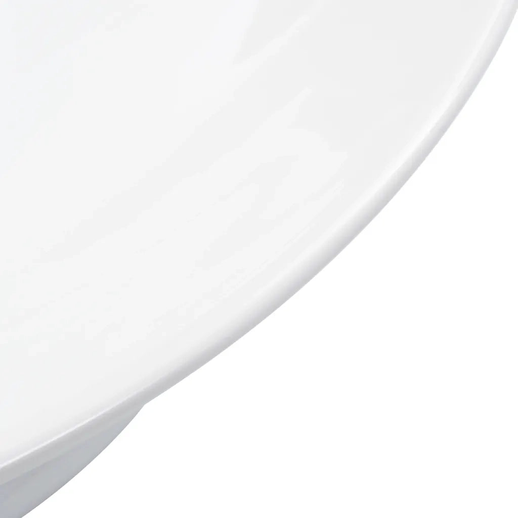Lavandino-Lavabo-Lavello 41x12,5 cm in Ceramica Bianco