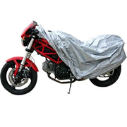 Trade Shop - Telo Cover Copri Moto Scooter Bicicletta Polietilene Argento Taglia S 100 X 200 -