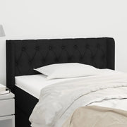 Testiera ad Orecchio Nera 103x16x78/88 cm in Tessuto 3119096