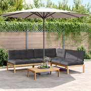vidaXL Set Divani Pallet Giardino 4pz Cuscini Legno Massello Acacia