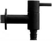 Acquisto di acqua esterno - Matto nero - Con pezzi da assemblare - Rubinetto di acqua - Matto nero - Rubinetto esterno - Rubinetto nero - Montaggio a parete - Rubinetto per lavatrice - Bagno - WC - Per bagno esterno cucina