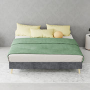 letto tela e metallo grigio 140 x 200 cm