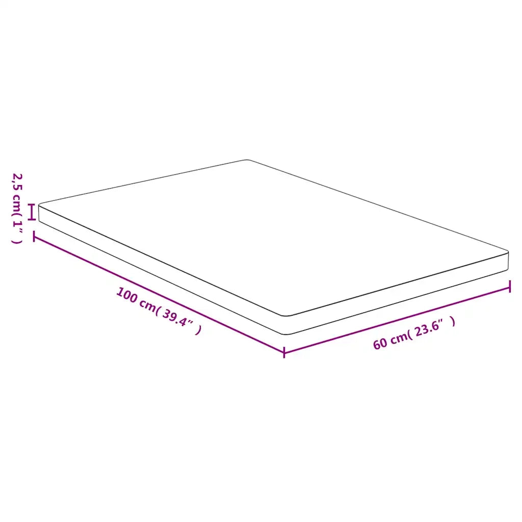 Dessus de table 60x100x2,5 cm bambou
