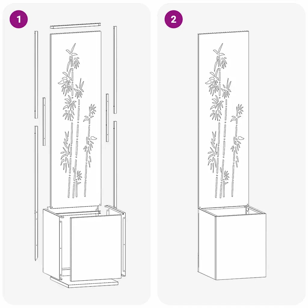 Schermo per privacy in giardino Floreale Argento 32 x 140 cm 876382