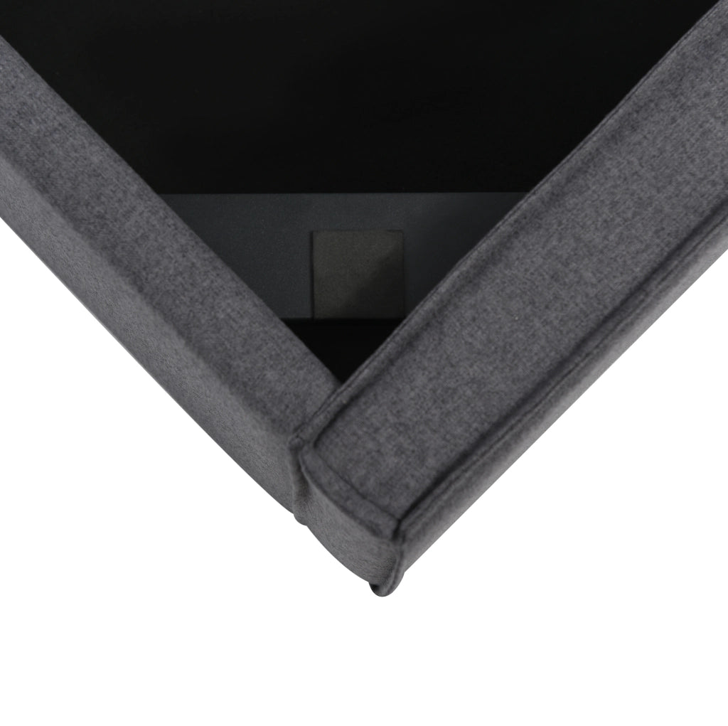 Letto matrimoniale contenitore 160x200 cm in cotone grigio