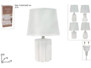 Lampada da Tavolo con Base in Ceramica Bianco 30 cm 4 Modelli