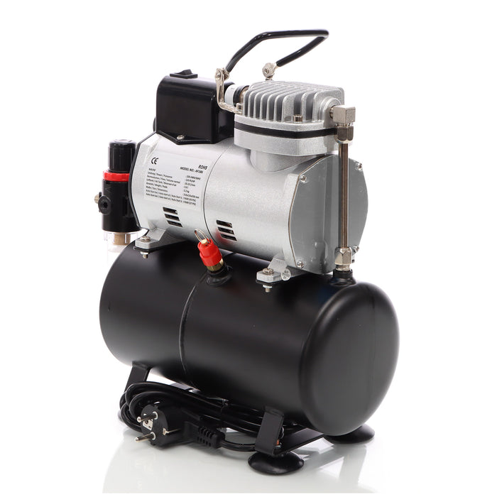 Compressore per aerografo AF186 con serbatoio riduttore di pressione 4 bar Start-stop automatico