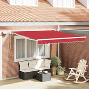 Tenda Retrattile Rosso 350 x 250 cm Tessuto e acciaio 3330430