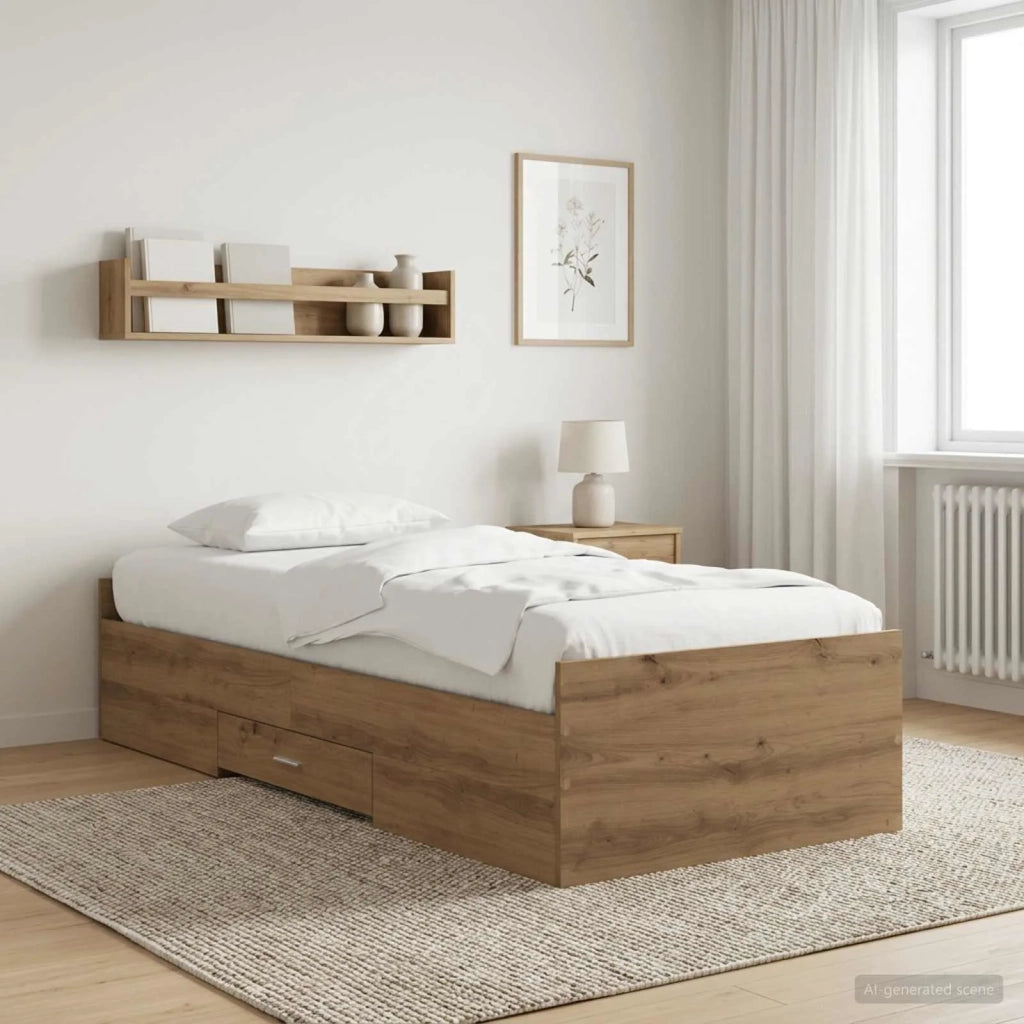 Telaio del letto con storage Rovere Artigianale 80 x 200 cm 3429508